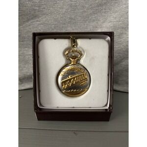 Wright Brothers First Flight Airplane Pocket Watch Silver Gold Finish with Chain